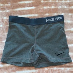 Black and Grey Nike Pros (TWO)